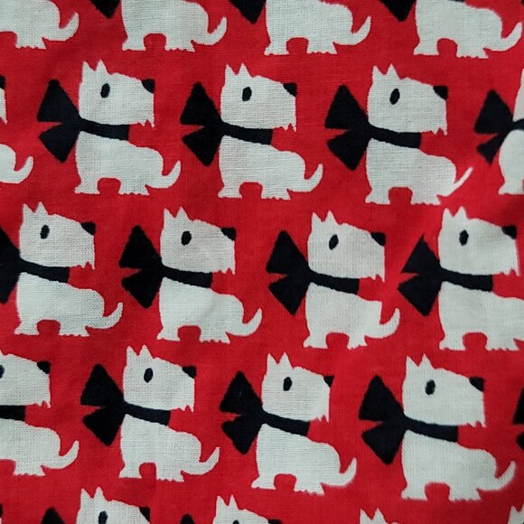 Crown & Ivy Red White & Blue  Dog Print Blouse Large - Picture 11 of 12